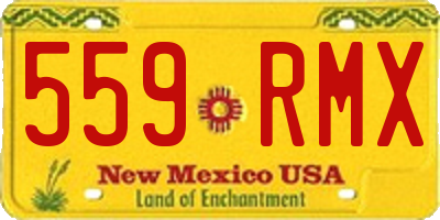 NM license plate 559RMX