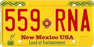 NM license plate 559RNA