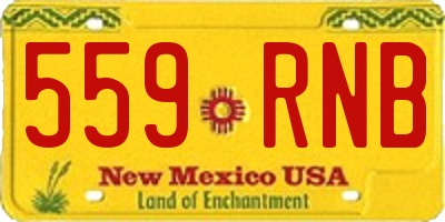 NM license plate 559RNB