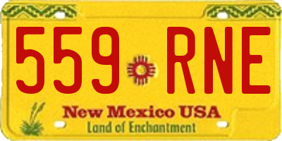NM license plate 559RNE