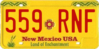 NM license plate 559RNF
