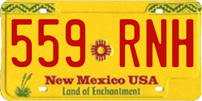 NM license plate 559RNH