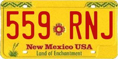 NM license plate 559RNJ