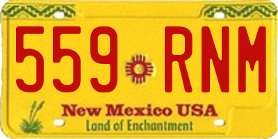 NM license plate 559RNM