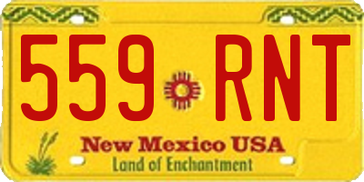 NM license plate 559RNT
