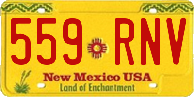 NM license plate 559RNV