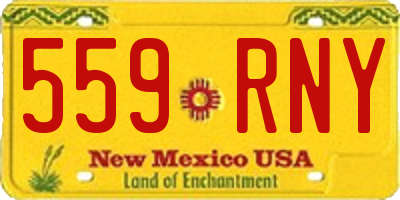 NM license plate 559RNY