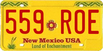 NM license plate 559ROE