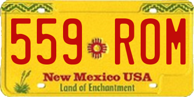 NM license plate 559ROM