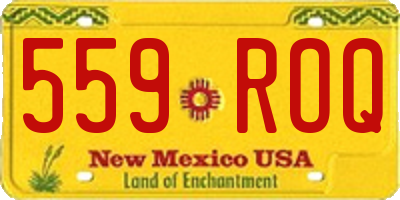 NM license plate 559ROQ
