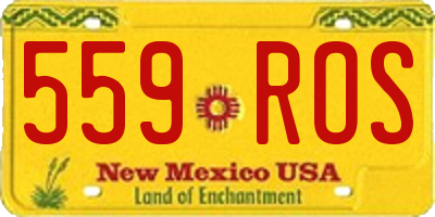 NM license plate 559ROS