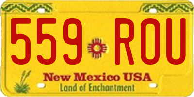 NM license plate 559ROU