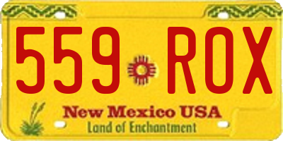 NM license plate 559ROX