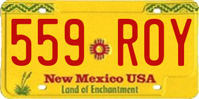 NM license plate 559ROY