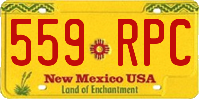 NM license plate 559RPC