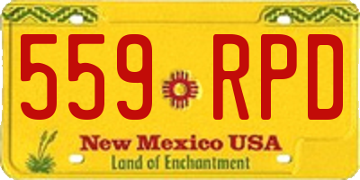 NM license plate 559RPD