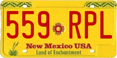 NM license plate 559RPL