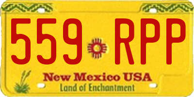 NM license plate 559RPP