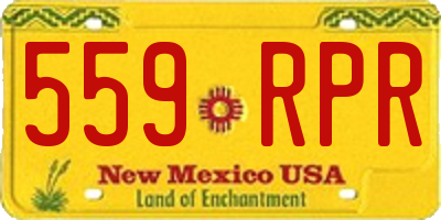 NM license plate 559RPR
