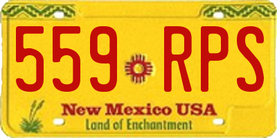NM license plate 559RPS