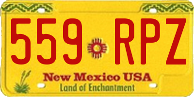 NM license plate 559RPZ
