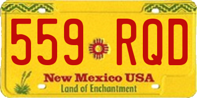 NM license plate 559RQD