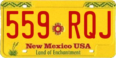 NM license plate 559RQJ