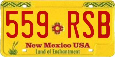 NM license plate 559RSB