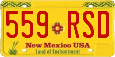 NM license plate 559RSD