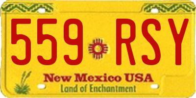 NM license plate 559RSY