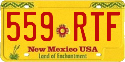 NM license plate 559RTF