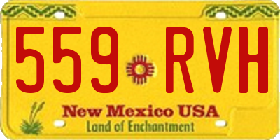 NM license plate 559RVH