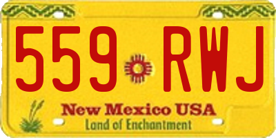 NM license plate 559RWJ