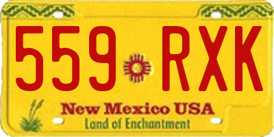 NM license plate 559RXK