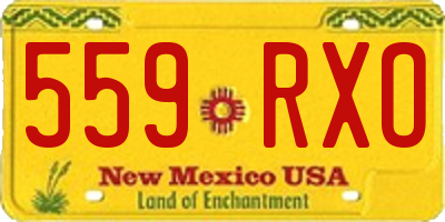 NM license plate 559RXO
