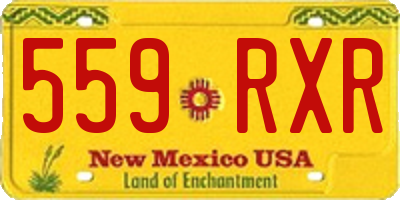 NM license plate 559RXR