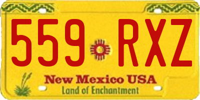 NM license plate 559RXZ