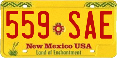 NM license plate 559SAE