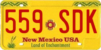 NM license plate 559SDK