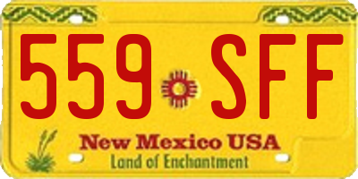 NM license plate 559SFF