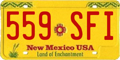 NM license plate 559SFI