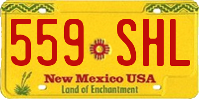 NM license plate 559SHL
