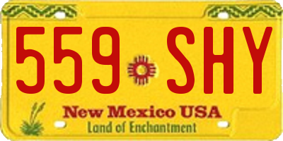 NM license plate 559SHY