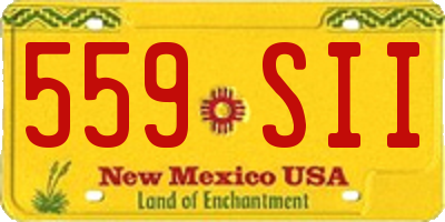 NM license plate 559SII