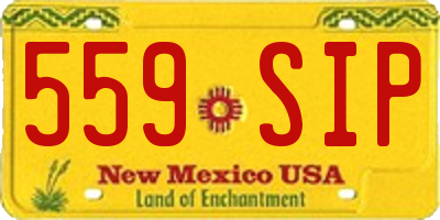 NM license plate 559SIP