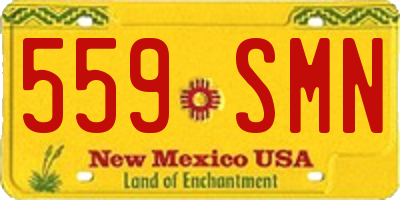 NM license plate 559SMN
