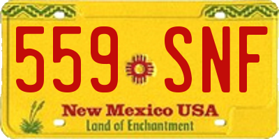 NM license plate 559SNF