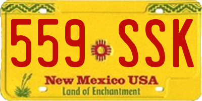NM license plate 559SSK