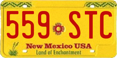 NM license plate 559STC
