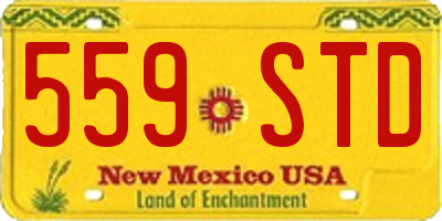 NM license plate 559STD